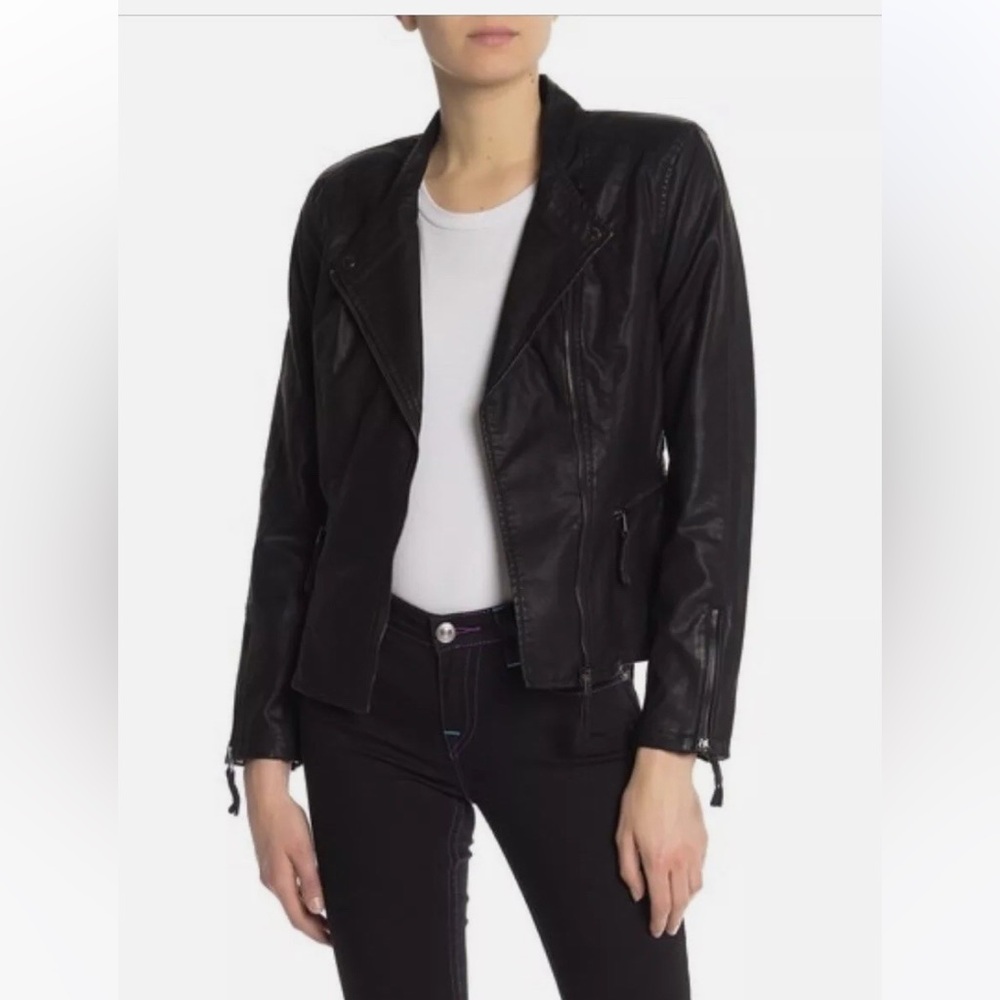 Blank NYC faux leather moto jacket from Anthropologie XS